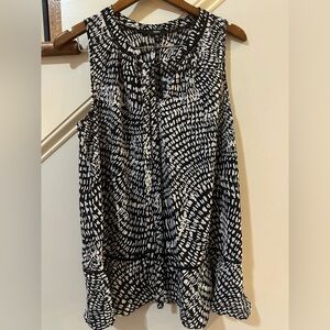 Mossimo Supply Co. Black and White Patterned Sleevless blouse